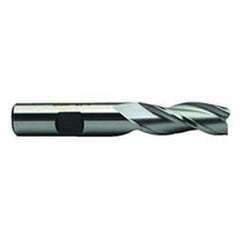 7/8 Dia. x 3-5/8 Overall Length 3-Flute Square End High Speed Steel SE End Mill-Round Shank-Center Cut-Uncoated - Apex Tool & Supply