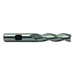3/4 Dia. x 5-1/4 Overall Length 3-Flute Square End High Speed Steel SE End Mill-Round Shank-Center Cut-Uncoated - Apex Tool & Supply