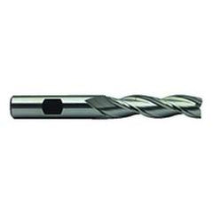 3/4 Dia. x 5-1/4 Overall Length 3-Flute Square End High Speed Steel SE End Mill-Round Shank-Center Cut-Uncoated - Apex Tool & Supply