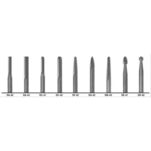 9PC CARB DBL CUT BURR_SET