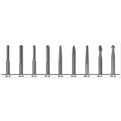 9PC CARB DBL CUT BURR_SET