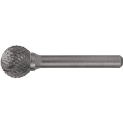 SD-3L6 Double Cut Solid Carbide Bur-Ball Shape - Exact Industrial Supply