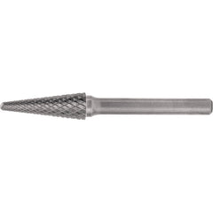 SL-3L6 Double Cut Solid Carbide Bur-Cone Radius Shape - Exact Industrial Supply
