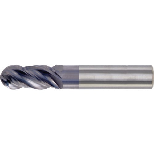 ‎5/8″ Dia. × 5/8″ Shank × 1-1/4″ DOC × 3-1/2″ OAL, Carbide TiAlN, Spiral , 4 Flute, CW Helix, Round, Ballnose End Mill - Exact Industrial Supply