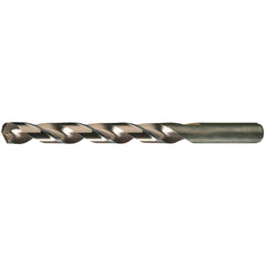 F RHS / RHC HSS-CO 8% (M42) 135 Degree Split Point Heavy Duty Cobalt Drill - Straw / Gold Oxide - Exact Industrial Supply
