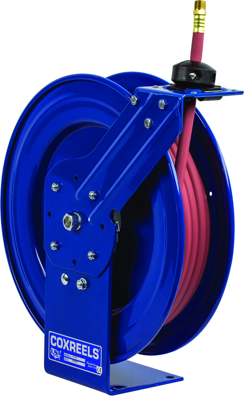 #P-LP-325 For 3/8" x 25' Hose Low Pressure Spring Rewind Hose Reel w/ Hose - Apex Tool & Supply