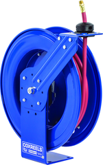 #SH-N-375 For 3/8" x 75' Hose Low Pressure Spring Rewind Hose Reel with Super Hub w/ Hose - Apex Tool & Supply
