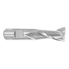 5/8 Dia. x 3-3/4 Overall Length 2-Flute Square End High Speed Steel SE End Mill-Round Shank-Center Cut-Uncoated - Apex Tool & Supply