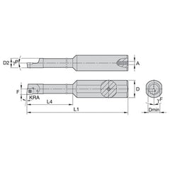 CSBI250375755R WG STEEL BORING BAR STEPPED - Exact Industrial Supply