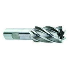 1-1/4 Dia. x 4-1/4 Overall Length 6-Flute Square End High Speed Steel SE End Mill-Round Shank-Center Cut-Uncoated - Apex Tool & Supply