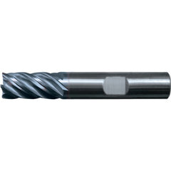 ‎1/4″ × 1/4″ × 3/4″ × 2-1/2″ RHS / RHC Solid Carbide 5-Flute High-Performance End Mill for Ferrous Material - TiAlN - Exact Industrial Supply