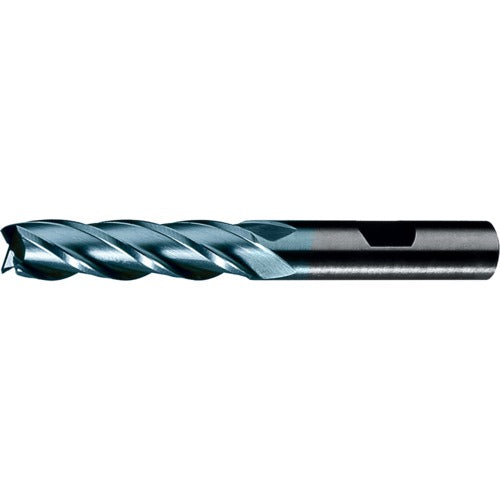 ‎3/4″ × 3/4″ × 1-5/8″ × 3-7/8″ RHS / RHC HSS-CO 8% (M42) Cobalt, Single End, 4-Flute, Center Cutting End Mill - Bright - Exact Industrial Supply