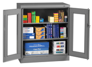 36"W x 18"D x 42"H Counter High C-Thru Knocked-Down Cabinet w/2 Adj. Shelves - Apex Tool & Supply