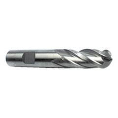 1" Dia. - 4-1/2" OAL - HSS - Ball End SE EM - 4 FL - Apex Tool & Supply