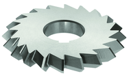 6 x 1-1/4 x 1-1/4 - HSS - 90 Degree - Double Angle Milling Cutter - 28T - TiAlN Coated - Apex Tool & Supply