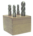 4 Pc. HSS Ball Nose Single-End End Mill Set - Apex Tool & Supply