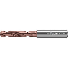17/32″ Dia. × 0.551″ Shank × 2.362″ Flute Length × 4.213″ OAL, 3xD, 140 Degrees, Axial Inclined Exit, DIN 6535 HA, Cylindrical Solid Carbide Drill DC175 WJ30RZ