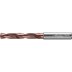 29/64″ Dia. × 0.472″ Shank × 2.795″ Flute Length × 4.646″ OAL, 5xD, 140 Degrees, Axial Inclined Exit, DIN 6535 HA, Cylindrical Solid Carbide Drill DC175 WJ30RZ