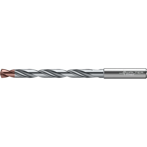 8.5 mm Dia. × 10 mm Shank × 95 mm Flute Length × 139 mm OAL, 8xD, 140 Degrees, Axial Inclined Exit, DIN 6535 HA, Cylindrical Solid Carbide Drill DC175 WJ30RY