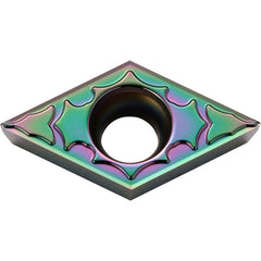 DCGT 32505 MP-CF PDL025, 0.0079″ Corner Radius, 5/32″ Thick, 3/8″ Inscribed Circle, C, Diamond, Turning Indexable Insert - Exact Industrial Supply