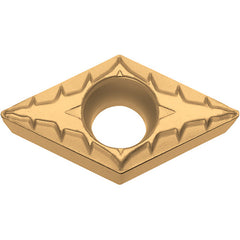 DCMT 2151 XP TN620, 1/64″ Corner Radius, 3/32″ Thick, 1/4″ Inscribed Circle, TiCN, Diamond, Turning Indexable Insert - Exact Industrial Supply