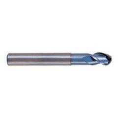 1/2" Dia. - 3" OAL - TiCN CBD-Ball Nose HP End Mill-3 FL - Apex Tool & Supply