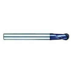 1/8" Dia. - 2-3/4" OAL - AlTiN CBD-Ball Nose HP End Mill-2 FL - Apex Tool & Supply
