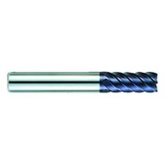 5/8" Dia. - 1-3/4" LOC - 4-1/4" OAL - .030 Radius 6 FL Carbide S/E HP End Mill-AlTiN - Apex Tool & Supply
