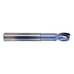 3/8" Dia. - 7/16" LOC - 3" OAL - .031 Radius 2 FL Carbide S/E HP End Mill-TiCN - Apex Tool & Supply