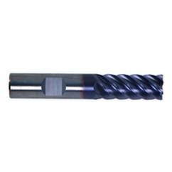 1/4" Dia. - 3/4" LOC - 2-1/2" OAL - .030 Radius 6 FL Carbide S/E HP End Mill-TiAlN-x - Apex Tool & Supply