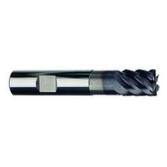 3/8" Dia. - 1/2" LOC - 2-1/2" OAL - .030 Radius 6 FL Carbide S/E HP End Mill-TiAlN-x - Apex Tool & Supply