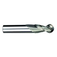 1/2" Dia. - 3" OAL - Uncoat CBD-Ball End HP End Mill-2 FL - Apex Tool & Supply