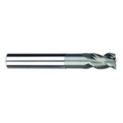 3/8" Dia. - 1/2" LOC - 3" OAL - 3 FL Carbide S/E HP End Mill-Uncoated - Apex Tool & Supply