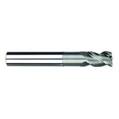 3/8" Dia. - 1/2" LOC - 3" OAL - 3 FL Carbide S/E HP End Mill-Uncoated - Apex Tool & Supply