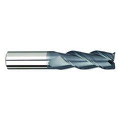 3/8" Dia. - 1" LOC - 2-1/2" OAL - .030 Radius 3 FL Carbide S/E HP End Mill-AlTiN - Apex Tool & Supply