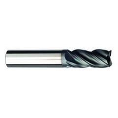 3/8 Dia. x 6 Overall Length 4-Flute .015 C/R Solid Carbide SE End Mill-Round Shank-Center Cut-AlCrN-X - Apex Tool & Supply