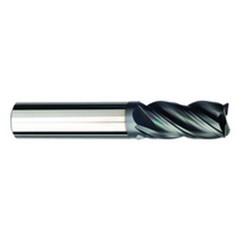 3/8 Dia. x 5 Overall Length 4-Flute .030 C/R Solid Carbide SE End Mill-Round Shank-Center Cut-AlCrN-X - Apex Tool & Supply