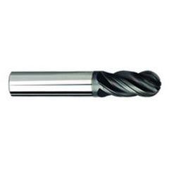 1/8" Dia. - 1-1/2" OAL - AlTiNX CBD-Ball End HP End Mill-4 FL - Apex Tool & Supply
