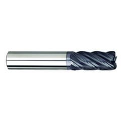 3/4" Dia. - 1-1/2" LOC - 4" OAL - .060 Radius 5 FL Carbide S/E HP End Mill-TiAlN - Apex Tool & Supply