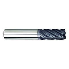 3/4" Dia. - 1-1/2" LOC - 4" OAL - .060 Radius 5 FL Carbide S/E HP End Mill-TiAlN - Apex Tool & Supply