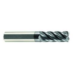 3/8" Dia. - 2" LOC - 4" OAL - .030 Radius 5 FL Carbide S/E HP End Mill-AlCrN-X - Apex Tool & Supply