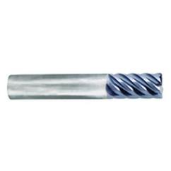 1/2" Dia. - 1" LOC - 3" OAL - .025 Radius 6 FL Carbide S/E HP End Mill-nACo - Apex Tool & Supply