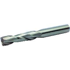 7/16 Dia. x 6 Overall Length 2-Flute Square End Solid Carbide SE End Mill-Round Shank-Center Cut-TiN - Apex Tool & Supply