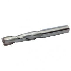 0.8mm Dia. x 45mm Overall Length 2-Flute Square End Solid Carbide SE End Mill-Round Shank-Center Cutting-WXL - Apex Tool & Supply