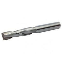 0.3mm Dia. x 45mm Overall Length 2-Flute Square End Solid Carbide SE End Mill-Round Shank-Center Cutting-WXL - Apex Tool & Supply