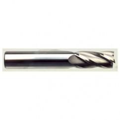 25mm Dia. x 100mm Overall Length 4-Flute Square End Solid Carbide SE End Mill-Round Shank-Center Cut-TiN - Apex Tool & Supply