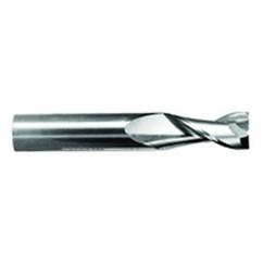 3/8" Dia. - 1" LOC - 2-1/2" OAL - .015 Radius 2 FL Carbide S/E HP End Mill-Uncoated - Apex Tool & Supply