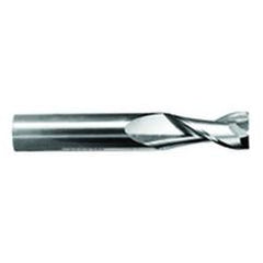 3/8" Dia. - 1" LOC - 2-1/2" OAL - .015 Radius 2 FL Carbide S/E HP End Mill-Uncoated - Apex Tool & Supply