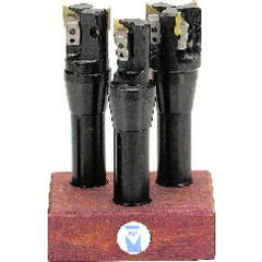 1; 1-1/4; 1-1/2" Dia x R8 SH-Holds Inserts - End Mill Set - Apex Tool & Supply