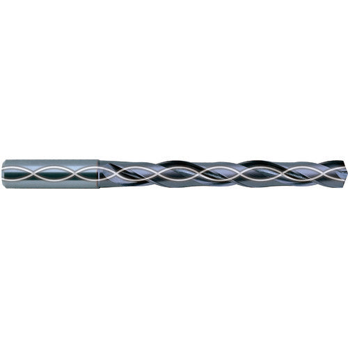 14.3 mm Dia. × 16 mm Shank × 83 mm Flute Length × 133 mm OAL, 5xD, 140°, TiAIN, 2 Flute, Coolant Thru, Straight Solid Carbide Drill